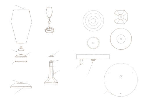 Collectible unique lamp - Accolade - by Gilles Bourlet Dartmouth