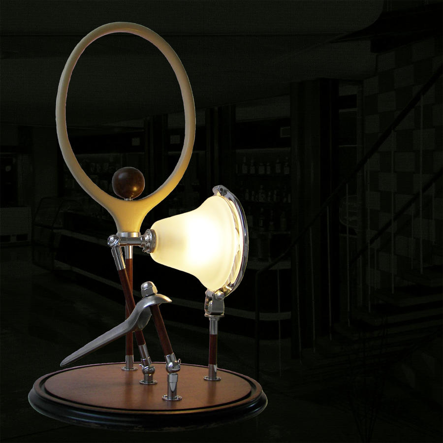 Bespoke unique lamp - Esprit De Corps - by Gilles Bourlet Dartmouth
