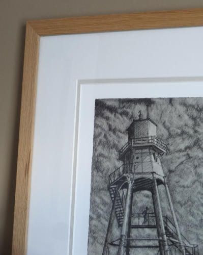 Victorian lighthouses nocturnal scene giclée art print by Lys Flowerday - SHOAL AND VEIL