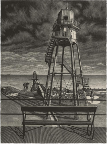 Victorian lighthouses hand drawing giclée art print by Lys Flowerday - IN THE MEANTIDE