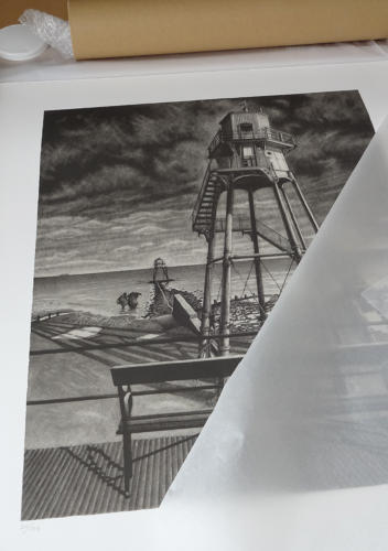 Victorian lighthouses hand drawing giclée art print by Lys Flowerday - IN THE MEANTIDE