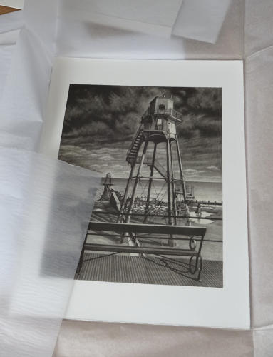 Victorian lighthouses hand drawing giclée art print by Lys Flowerday - IN THE MEANTIDE