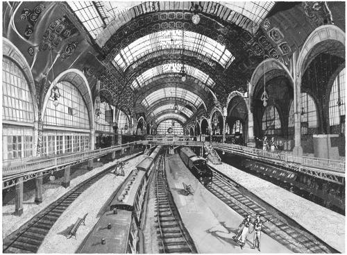 Railway station museum collage giclée art print by Lys Flowerday Foss Street - ORSON ORSAY