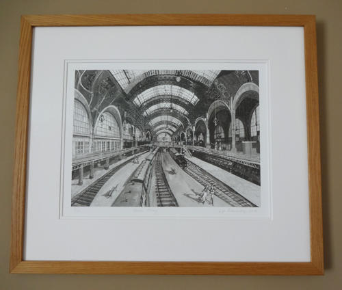 Railway station museum collage giclée art print by Lys Flowerday Foss Street - ORSON ORSAY
