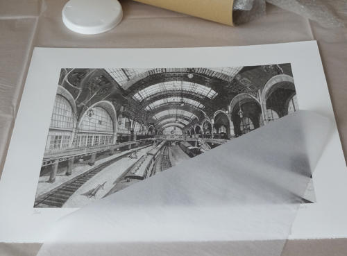 Railway station museum collage giclée art print by Lys Flowerday Foss Street - ORSON ORSAY