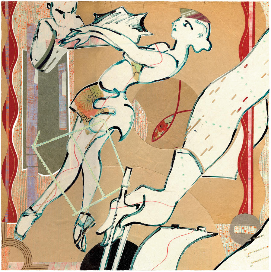 Music and dance cabaret gicl&eacute;e fine art print by artist Lys Flowerday - LUNCHTIME CONCERT