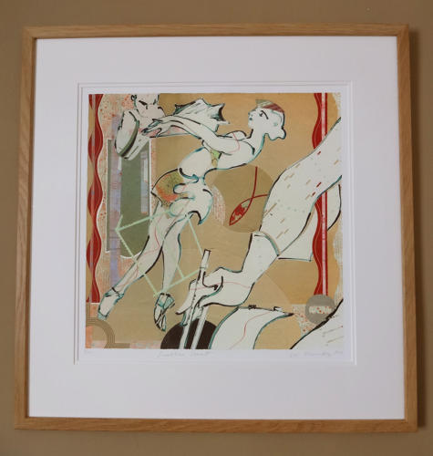 Music and dance cabaret giclée fine art print by artist Lys Flowerday - LUNCHTIME CONCERT