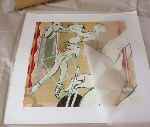 Music and dance cabaret giclée fine art print by artist Lys Flowerday - LUNCHTIME CONCERT