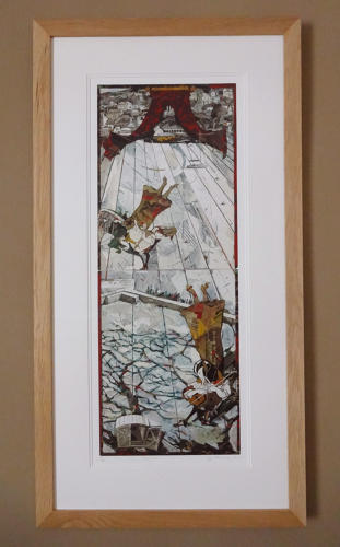 Dart estuary stage with figures giclée art print by Lys Flowerday Dartmouth - PRESENCE