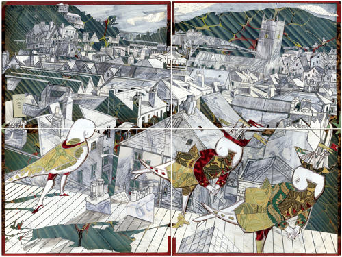 Foss Street & figures Dartmouth fine art print by Lys Flowerday - THE OUTFITTER'S PLUME