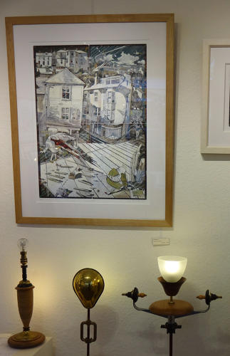 Foss End scene Dartmouth town art gallery giclée art print by Lys Flowerday - LARGHETTO