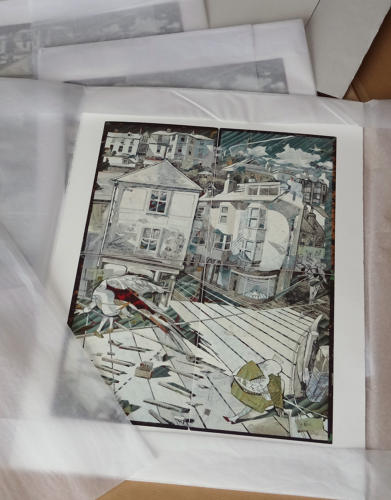Foss End scene Dartmouth town art gallery giclée art print by Lys Flowerday - LARGHETTO