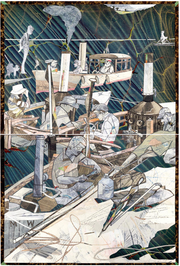 Wooden steam boats at Dartmouth Regatta gicl&eacute;e art print by Lys Flowerday - THE ADDRESSEE