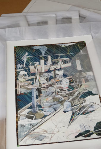 Wooden steam boats at Dartmouth Regatta giclée art print by Lys Flowerday - THE ADDRESSEE