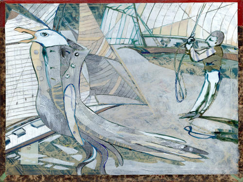 Original art figures and sails by Lys Flowerday MEANWHILE THEY ARE WRITING THEIR LIBRETTI