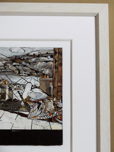 Idiosyncratic art original painting theatre of birds by Lys Flowerday - WORDS AND DEEDS