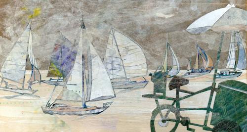 Foss Street art gallery Dartmouth town Regatta picture by Lys Flowerday - IN THE LEAD