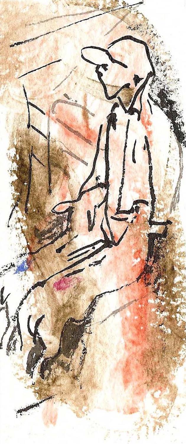Dartmouth Fatstock market Foss street gallery Studio Dix Neuf original art Devon - TWINS