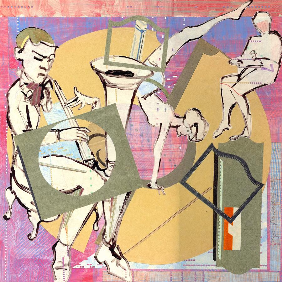 Mixed media original artwork inspired by musicians by Lys Flowerday - PERFORMANCE