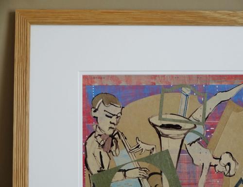 Mixed media original artwork inspired by musicians by Lys Flowerday - PERFORMANCE