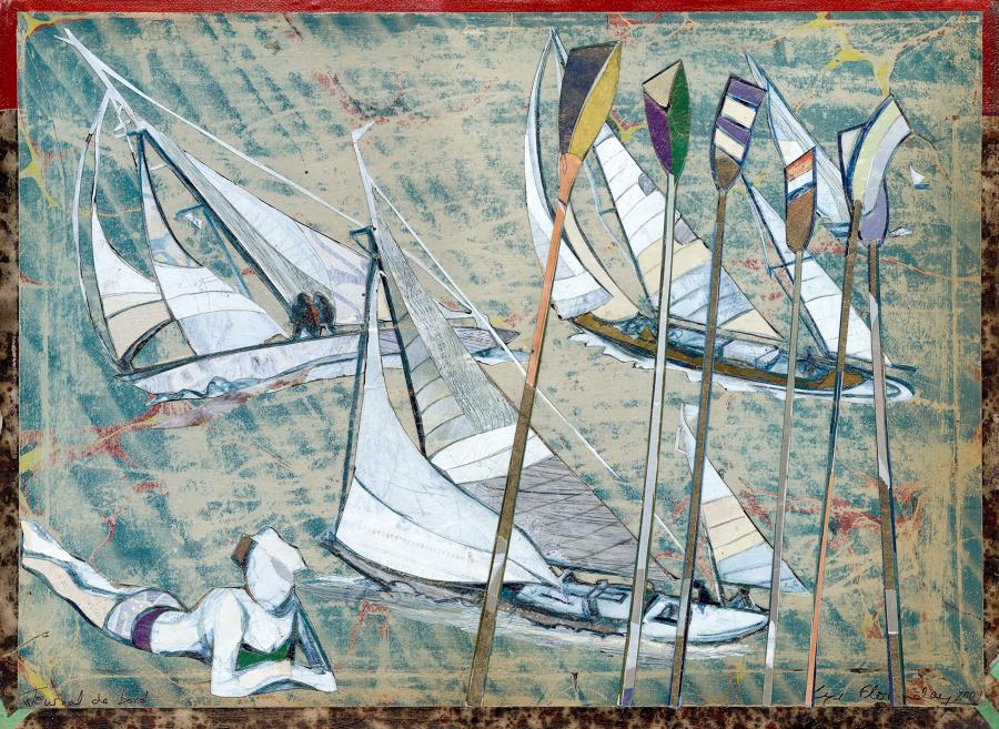 Regatta regalia Devon artists gallery original artwork by Lys Flowerday - JOURNAL DE BORD