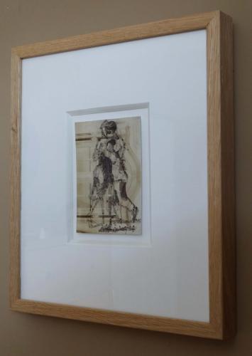 Figures dancing in time and space original monotype art by Lys Flowerday - TELEFONICO