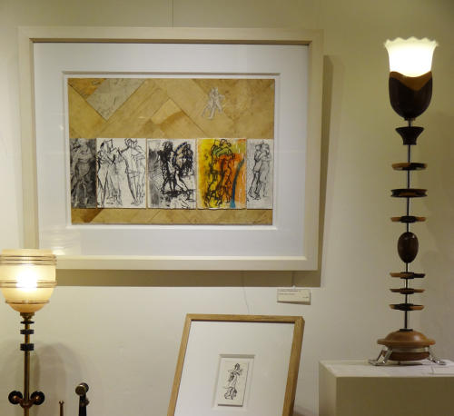 Milonga inspired original monotype mixed artwork by Lys Flowerday - LONMIGA PHOSPHENE IV