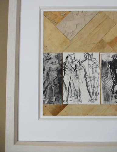 Milonga inspired original monotype mixed artwork by Lys Flowerday - LONMIGA PHOSPHENE IV