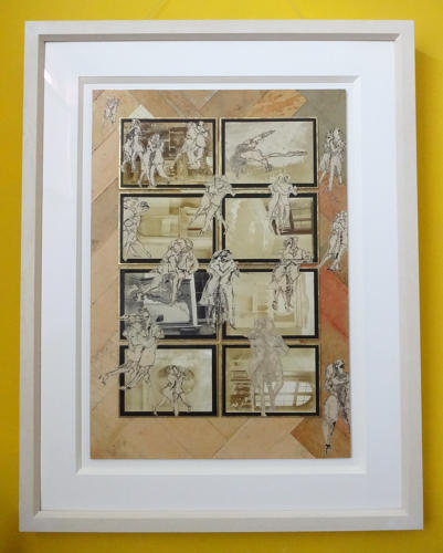 Milonga inspired original art mixed media by Lys Flowerday - LONMIGA PHOSPHENE VIII