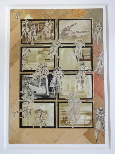 Milonga inspired original art mixed media by Lys Flowerday - LONMIGA PHOSPHENE VIII