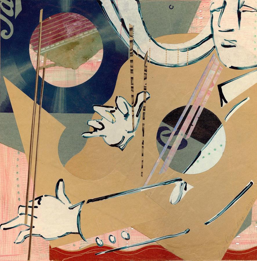 Original artwork inspired by musician performers by Lys Flowerday - POR X