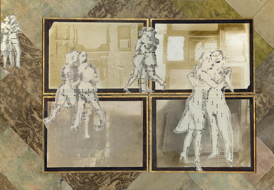 Dancing figures artwork cabinet d'amateur picture by Lys Flowerday - LONMIGA PHOSPHENE II