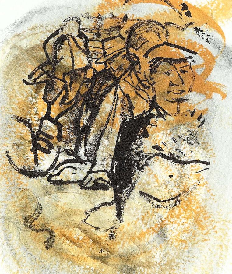 Colour sketch Fatstock market auction by Lys Flowerday Studio Dix Neuf - IT WILL BE MINE