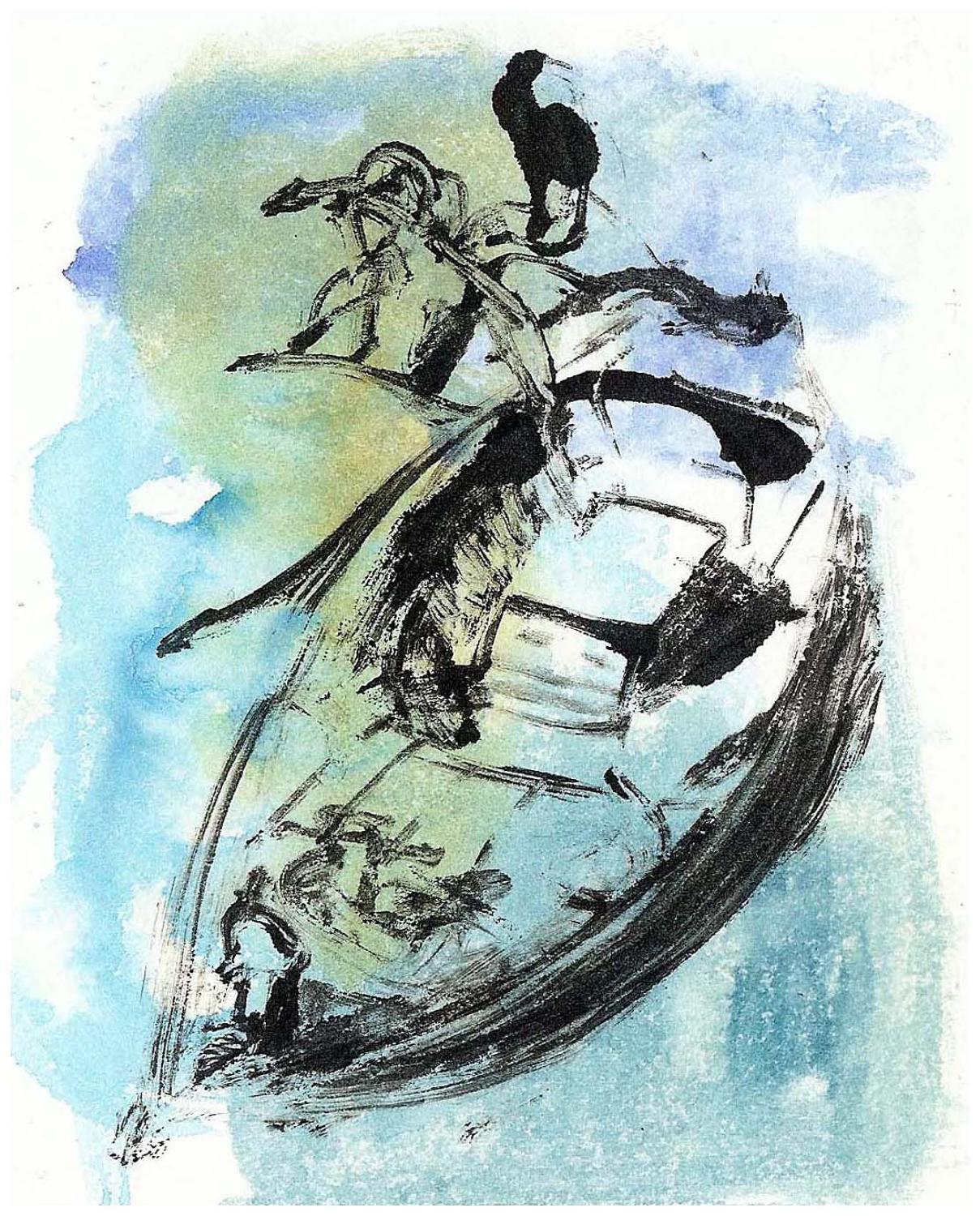 Colour sketch picture vintage steamcraft on the river Dart by Lys Flowerday  - MAKE A WISH