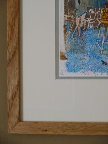 Art gallery atelier bell ringers monoprint by artist Lys Flowerday - THE SKY IN A ROOM III