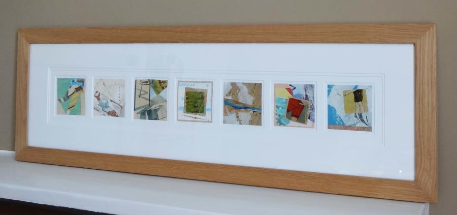Coastal collage art fragments Dartmouth gallery Devon by Lys Flowerday Devon - MERMAID SON