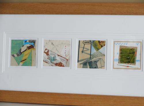 Coastal collage art fragments Dartmouth gallery Devon by Lys Flowerday Devon - MERMAID SON
