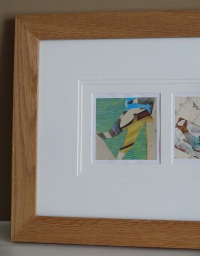 Coastal collage art fragments Dartmouth gallery Devon by Lys Flowerday Devon - MERMAID SON