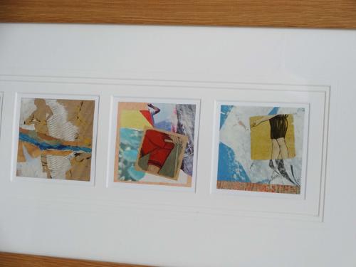 Coastal collage art fragments Dartmouth gallery Devon by Lys Flowerday Devon - MERMAID SON