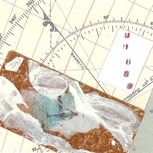 Coastal collage art fragments Dartmouth gallery Devon by Lys Flowerday Devon - MERMAID SON