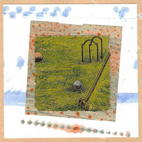 Coastal collage art fragments Dartmouth gallery Devon by Lys Flowerday Devon - MERMAID SON