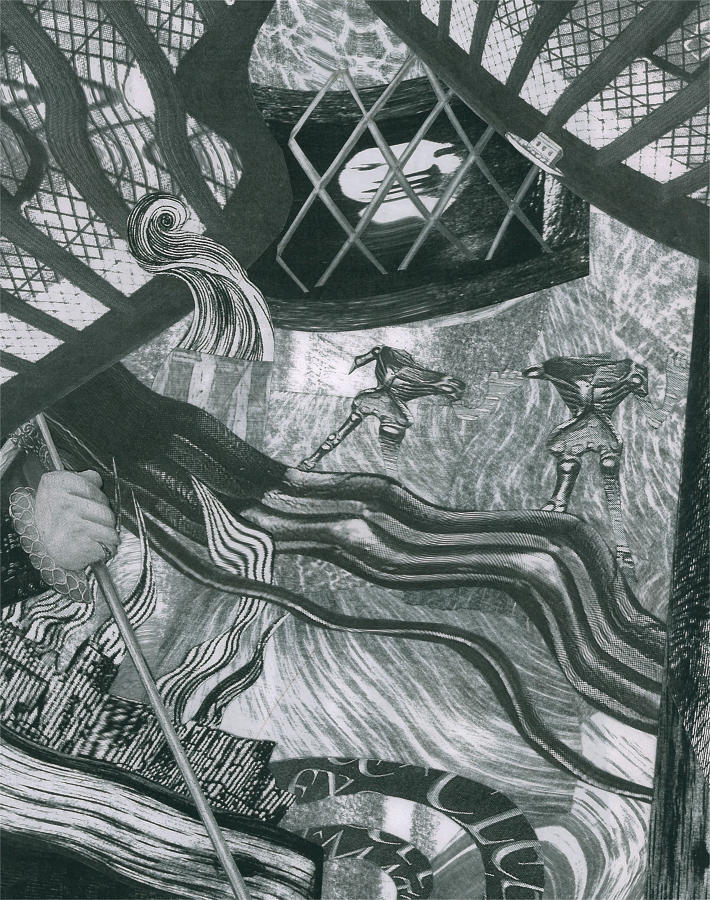 Illustration for poetry in Norwich by Lys Flowerday - HOUSE ON THE RIVER, THOMAS TOFT