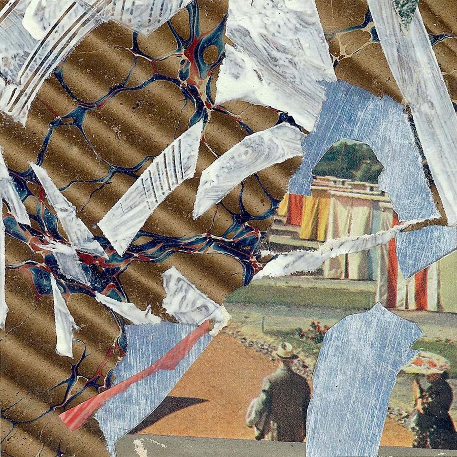 Coastal collage art Dartmouth studio gallery Foss street  by Lys Flowerday - GRAND TOUR