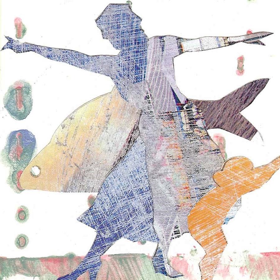 Dancing figure art fragment - EAST OR WEST - by Lys Flowerday Devon
