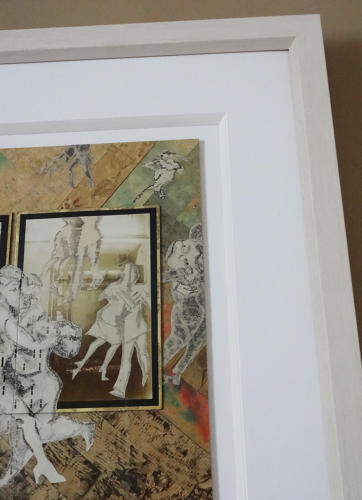 Original mixed media artwork milonga dancers artist Lys Flowerday - LONMIGA PHOSPHENE IX