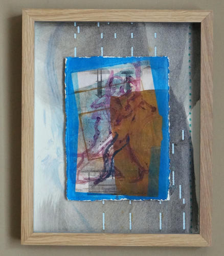 Original picture unique monotype dancing couple by Lys Flowerday Foss St - ROMANZA REVERSA