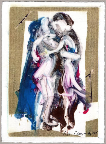 Artist gallery atelier Dartmouth original artwork by Lys Flowerday - MILONGA IN THE WIND