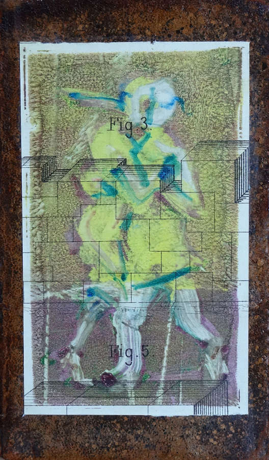 Art inspired by dancers unique monotype viscosity print by Lys Flowerday - BETWEEN PAGES