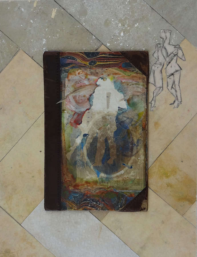 Original painting unique vignette dancers time and space by Lys Flowerday - LONTANO FA
