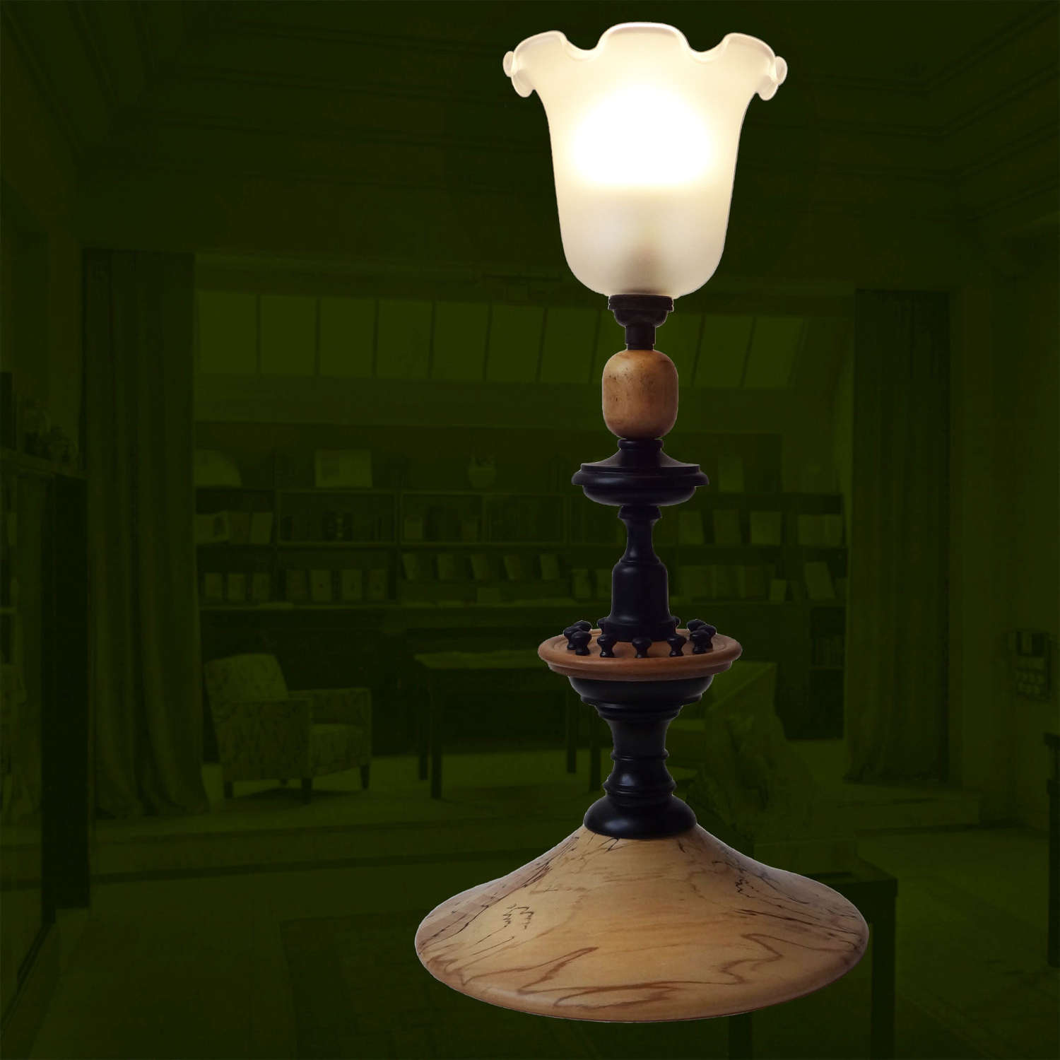Unique sculptural lamp - Vignette - by Gilles Bourlet Dartmouth
